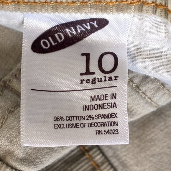 Old Navy Sweetheart Corduroy Pants Womens 10 Bootcut Beige Cowgirl Western Y2K - Picture 2 of 10